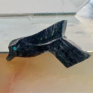 Zuni Carved Bird Fetish Bead Drilled Stone Native American Animal Carving VTG .9